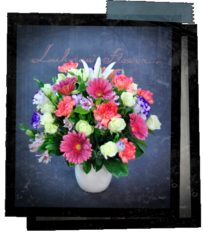 แบบแจกันดอกไม้สด015 @ร้านดอกไม้ลูกแมว [Lukmaw-flower.com]